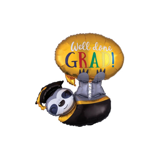 28" Grad Sloth Foil Balloon