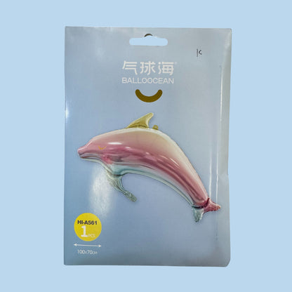 Pastel Ombre Dolphin Foil Balloon