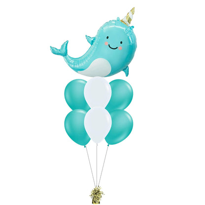 33 Inch Cute Helium Quality Narwhal Foil Balloon