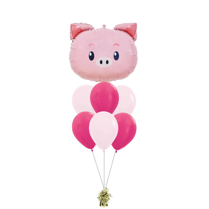 22 Inch Pig Pink Foil Balloon Helium Filled Quality