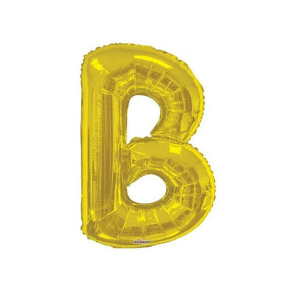 Letter B Gold Foil Balloon, 13-in, Air-Filled for Birthday/Graduation/Baby Shower/Wedding