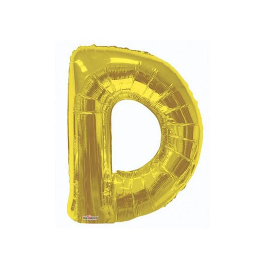 34" Gold Letter D (Helium Filled)