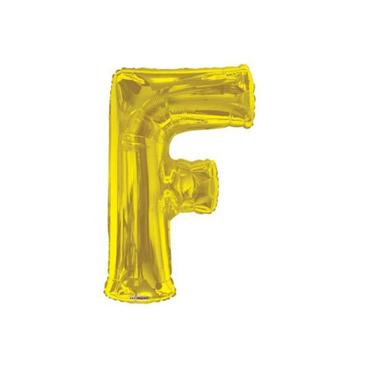 34" Gold Letter F (Helium Filled)