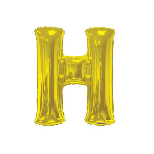 34" Gold Letter H (Helium Filled)