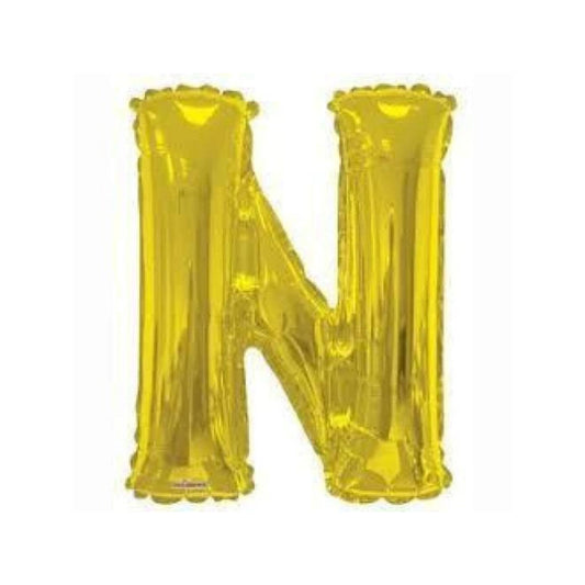 34" Gold Letter N (Helium Filled)