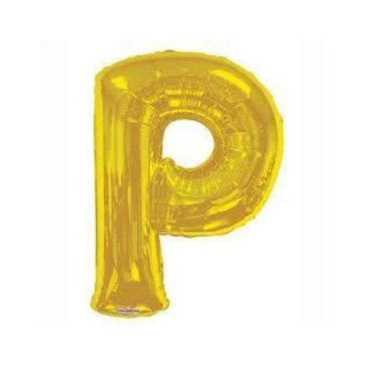 34" Gold Letter P (Helium Filled)