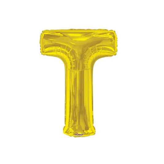 34" Gold Letter T (Helium Filled)