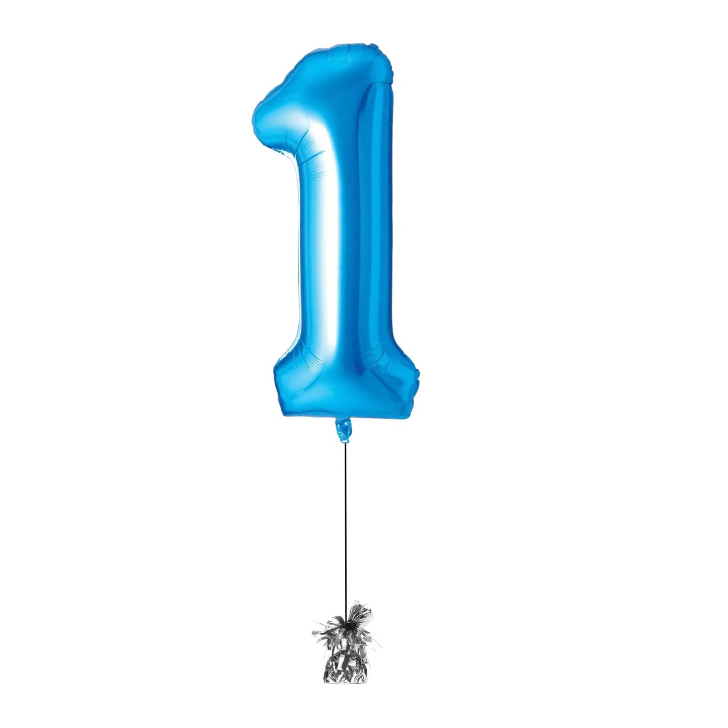 34 inch Blue Balloon Number 1 Helium filled