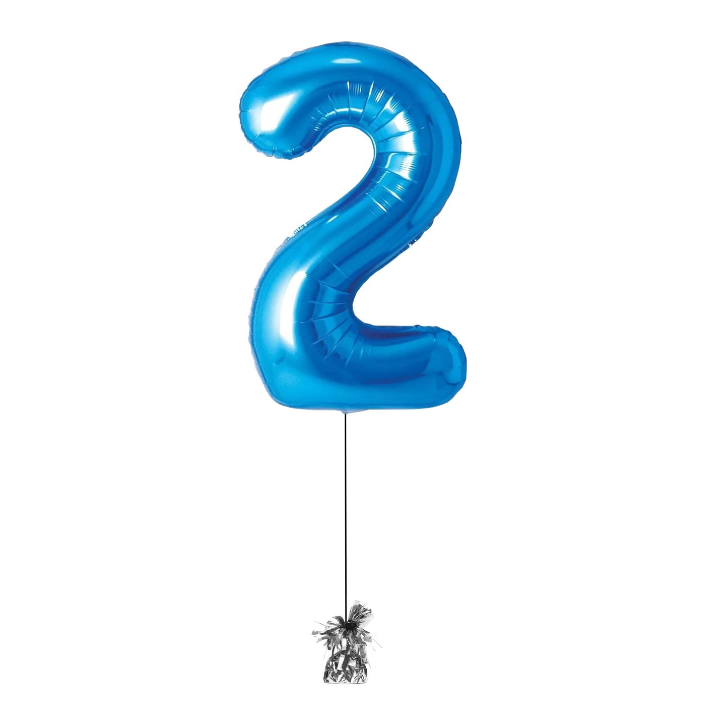 34 inch Blue Balloon Number 2 Helium filled