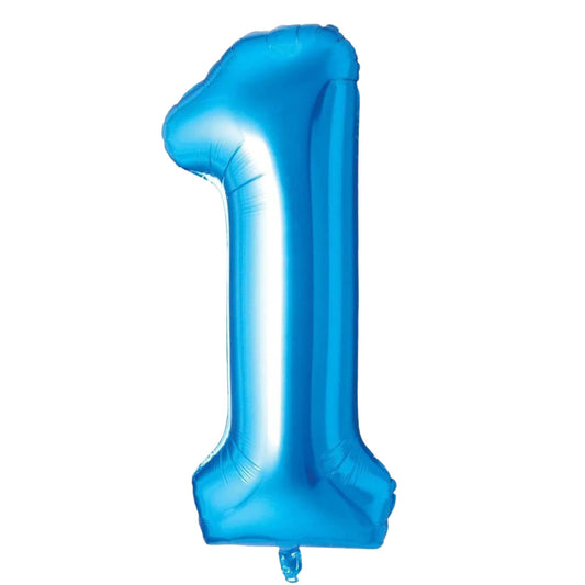 34 inch Blue Balloon Number 1 Helium filled