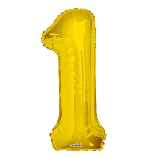 34 inch heliulm filled gold number balloon 1