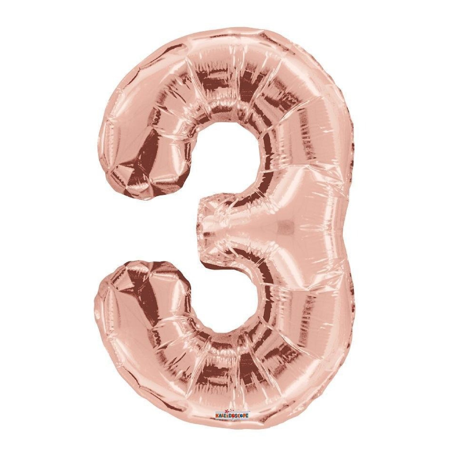 34 inch Rose Gold Balloon Number 3 Helium filled