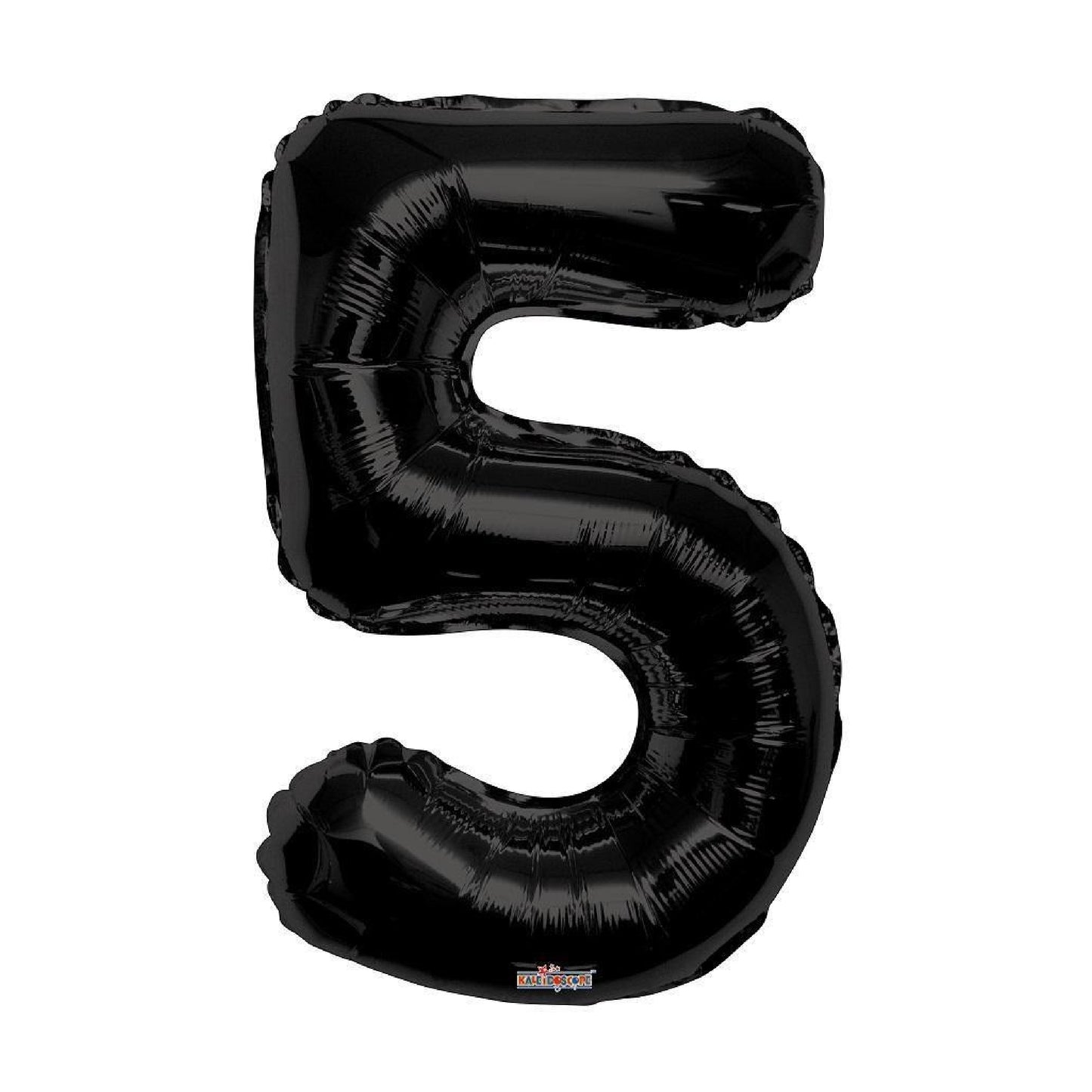 34 inch Black Balloon Number 5 Helium filled