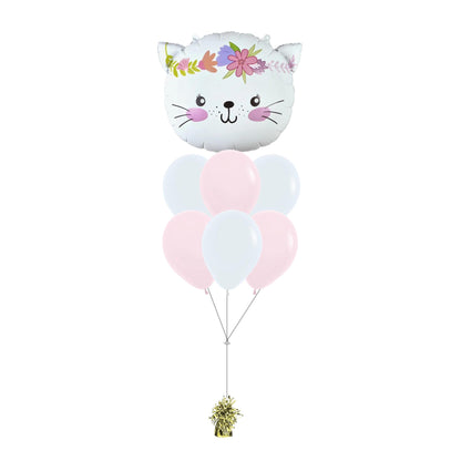 Cat Fashion Foil Balloon Helium Filled Balloon Boquuet