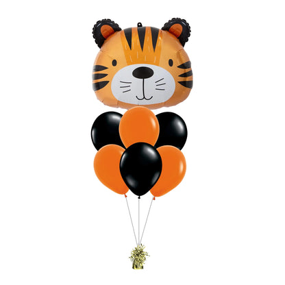 23 Inch Tiger Head Cute Foil Balloon Helium Filled Quality