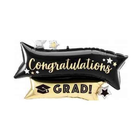 38" Super Shape Congrats Grad Gold Black