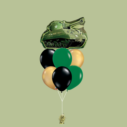 Army Green Tank Foil Balloon