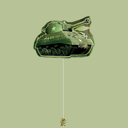 Army Green Tank Foil Balloon