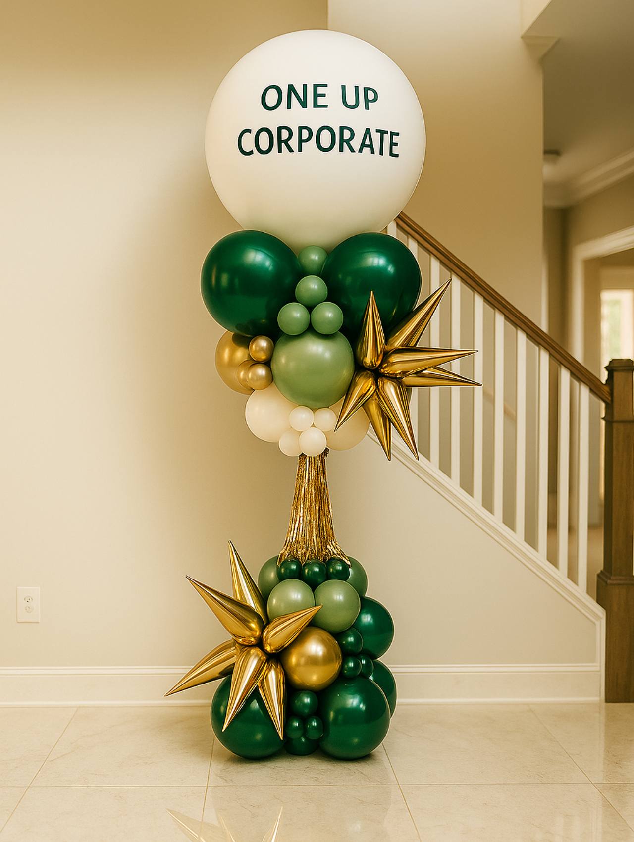 Luxury Corporate Balloon Tower Column Collection – 8 ft Premium Rental Display