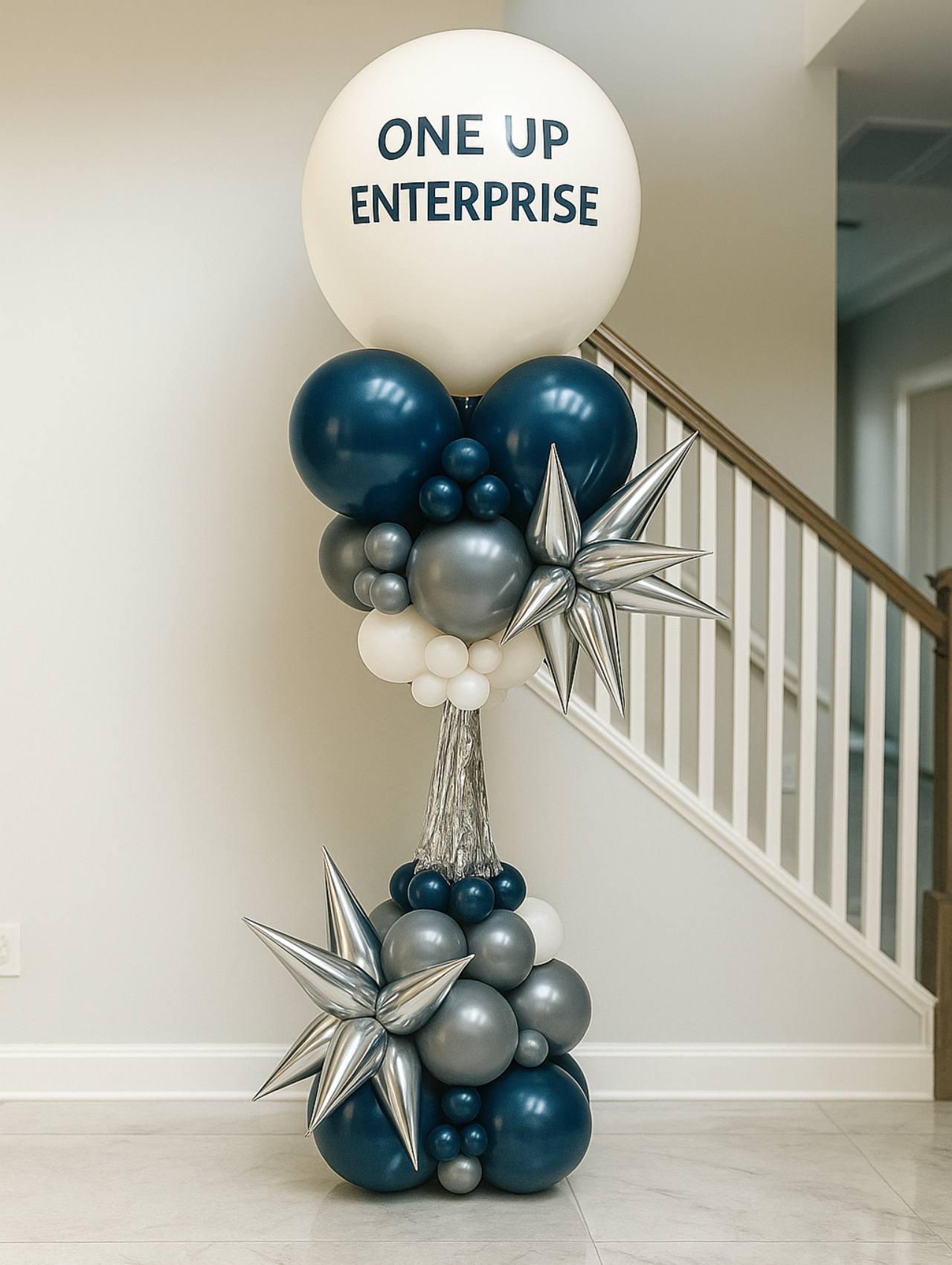 Luxury Corporate Balloon Tower Column Collection – 8 ft Premium Rental Display