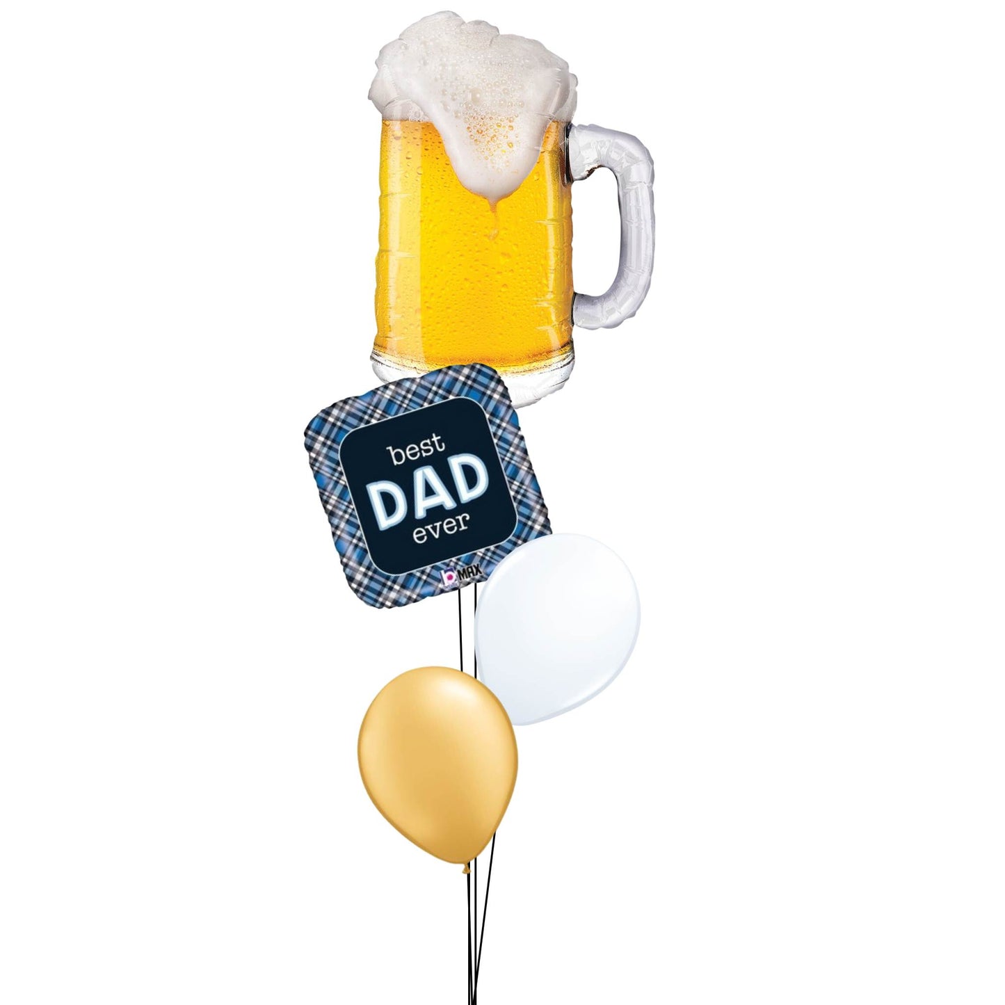 Best Dad Ever & Beer Mug Balloon Bouquet