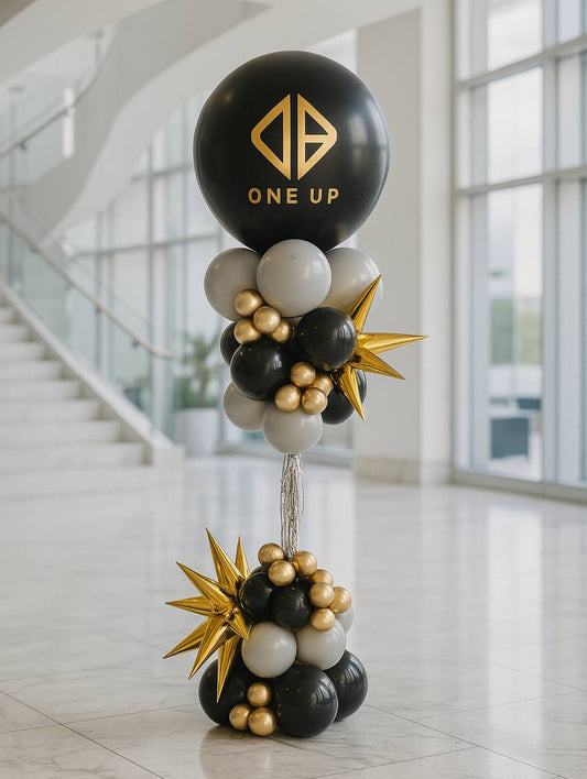 Luxury Corporate Balloon Tower Column Collection – 8 ft Event Branding Rental Display