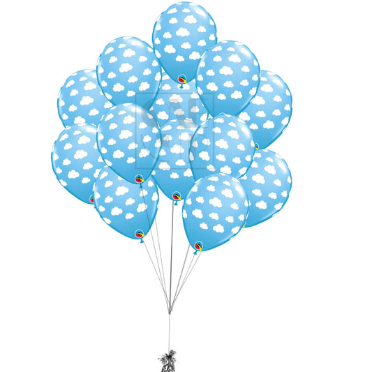 Blue Sky White Clouds Balloon Bouquet