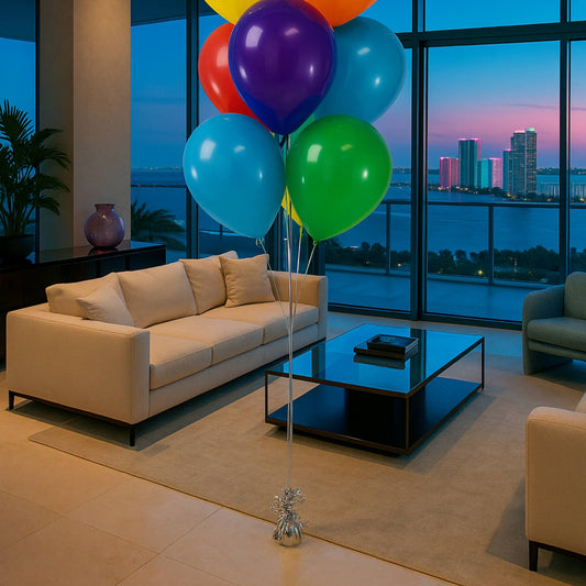 Rainbow Colour-Pop Helium Balloon Bouquet Of 10