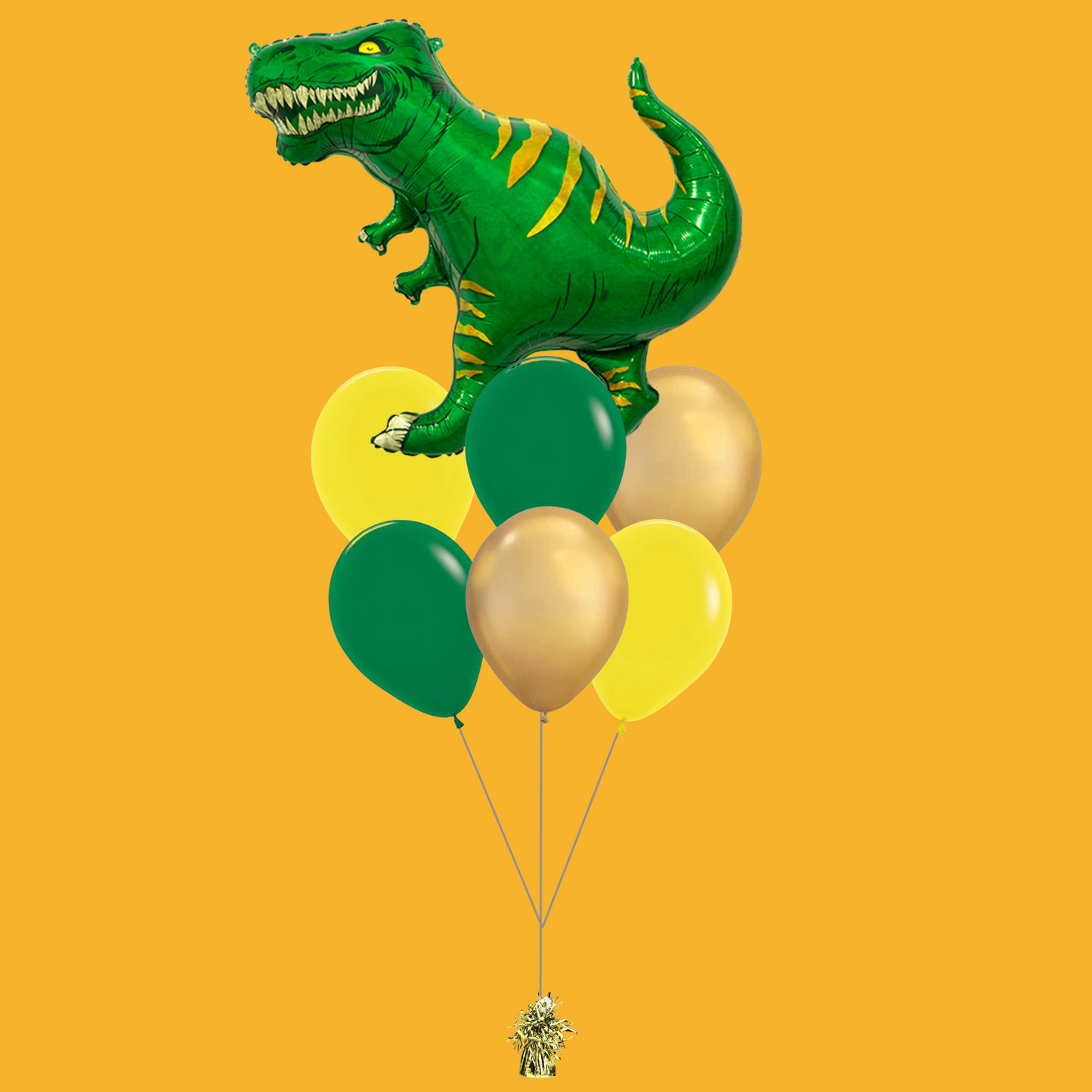 35 inch Green Classic Dinosaur Foil Balloon