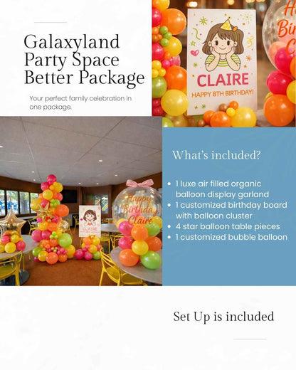 Galaxyland Party Room Packages