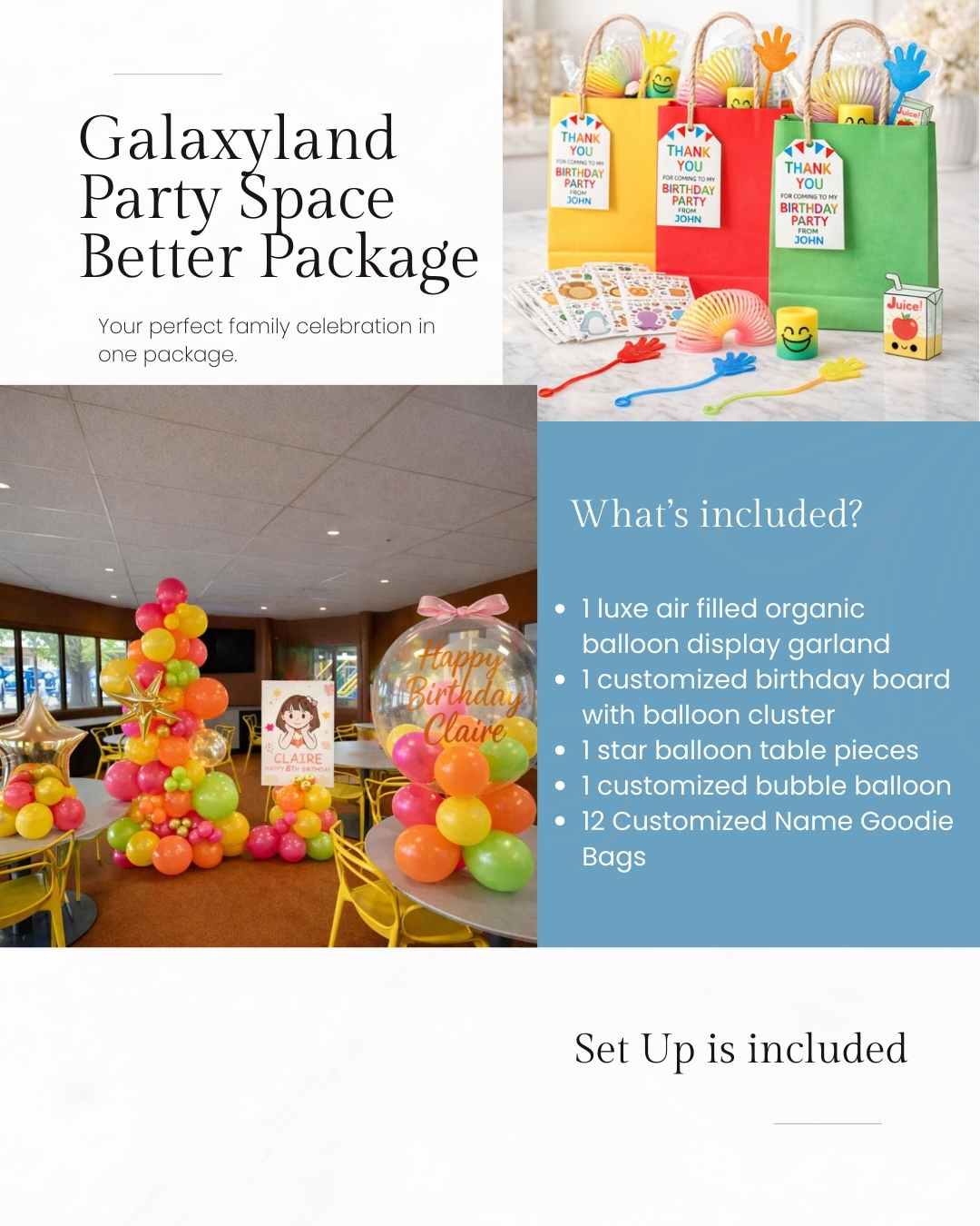 Galaxyland Party Room Packages