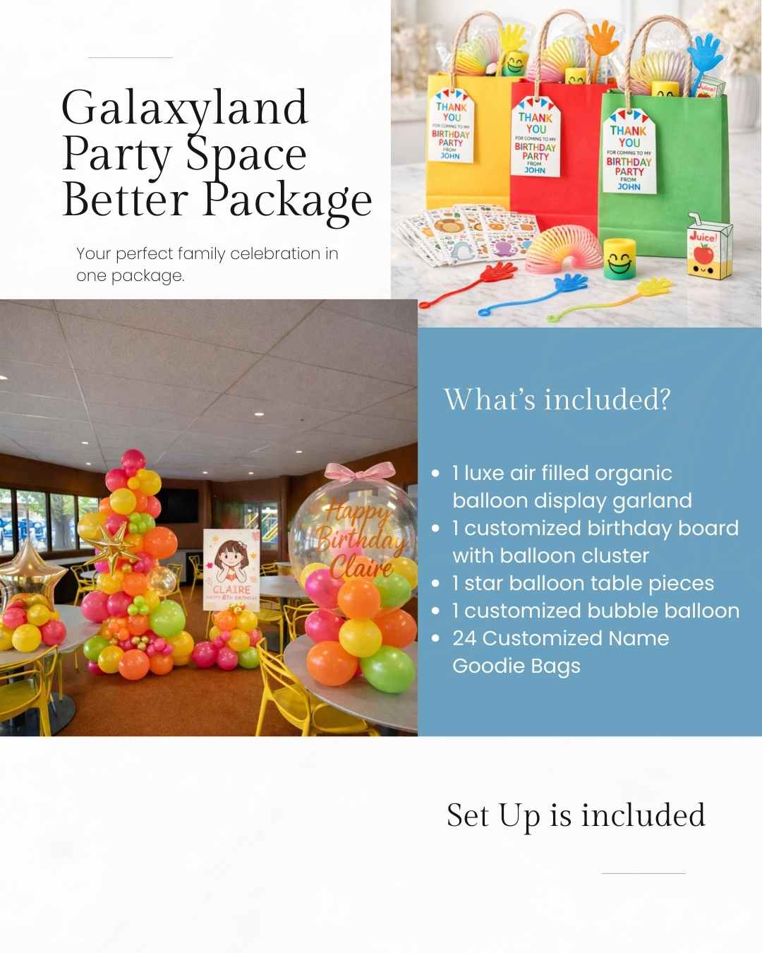 Galaxyland Party Room Packages