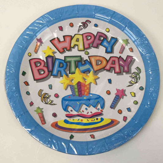 Happy Birthday Sparkle Paper Plates