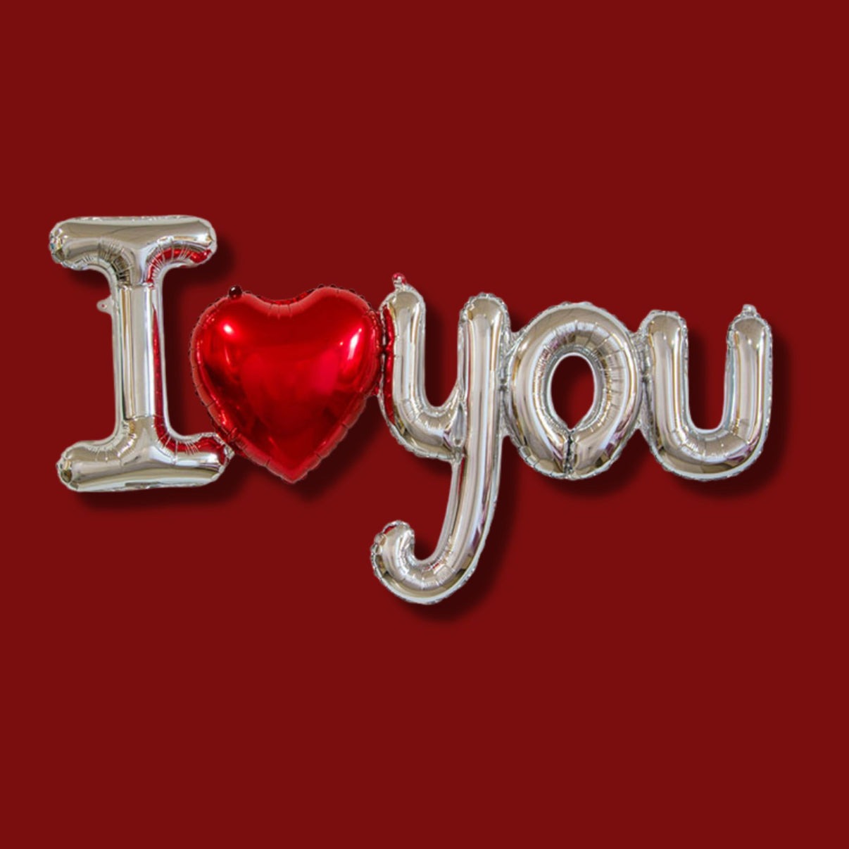 30 Inch I love you Letter Script Foil Balloon