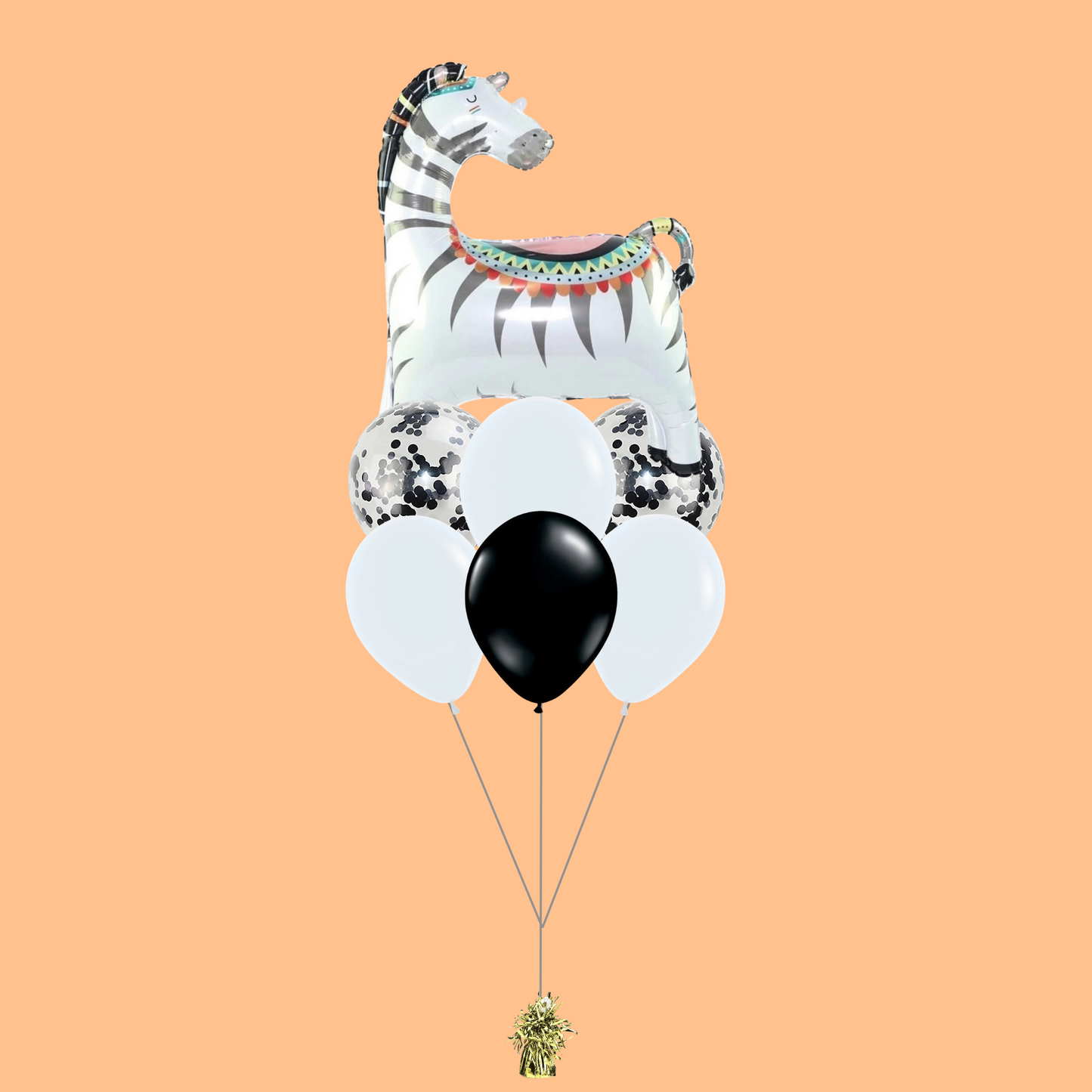 Junge Zebra Foil Balloon