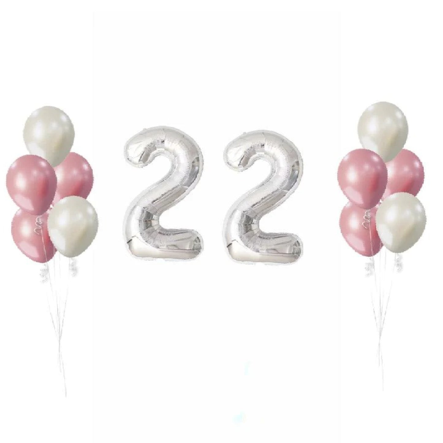 PINK CHIC - NUMBERS & 11IN BALLOON BOUQUETS SET