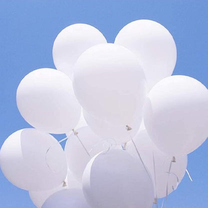 11-Inch White Helium Balloon – Classic & Elegant Party Decor