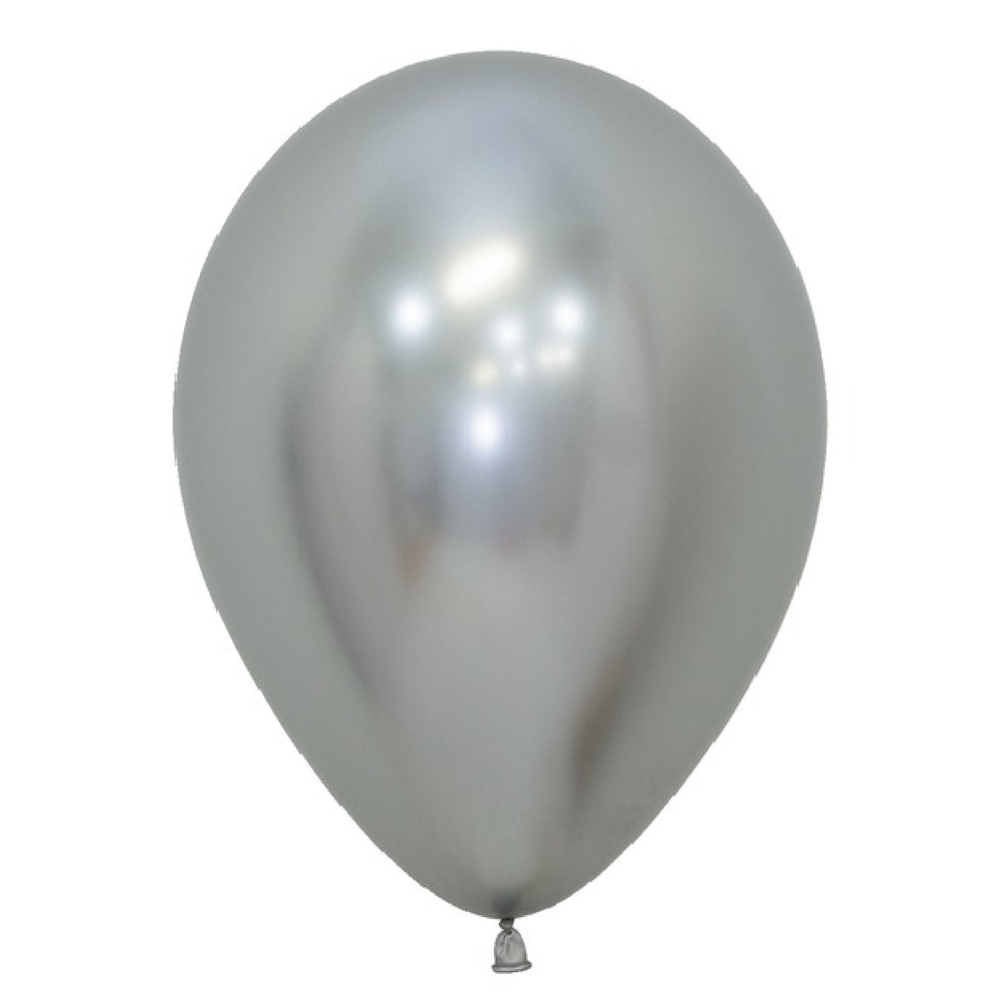 11 inch helium filled Chrome Silver latex balloon