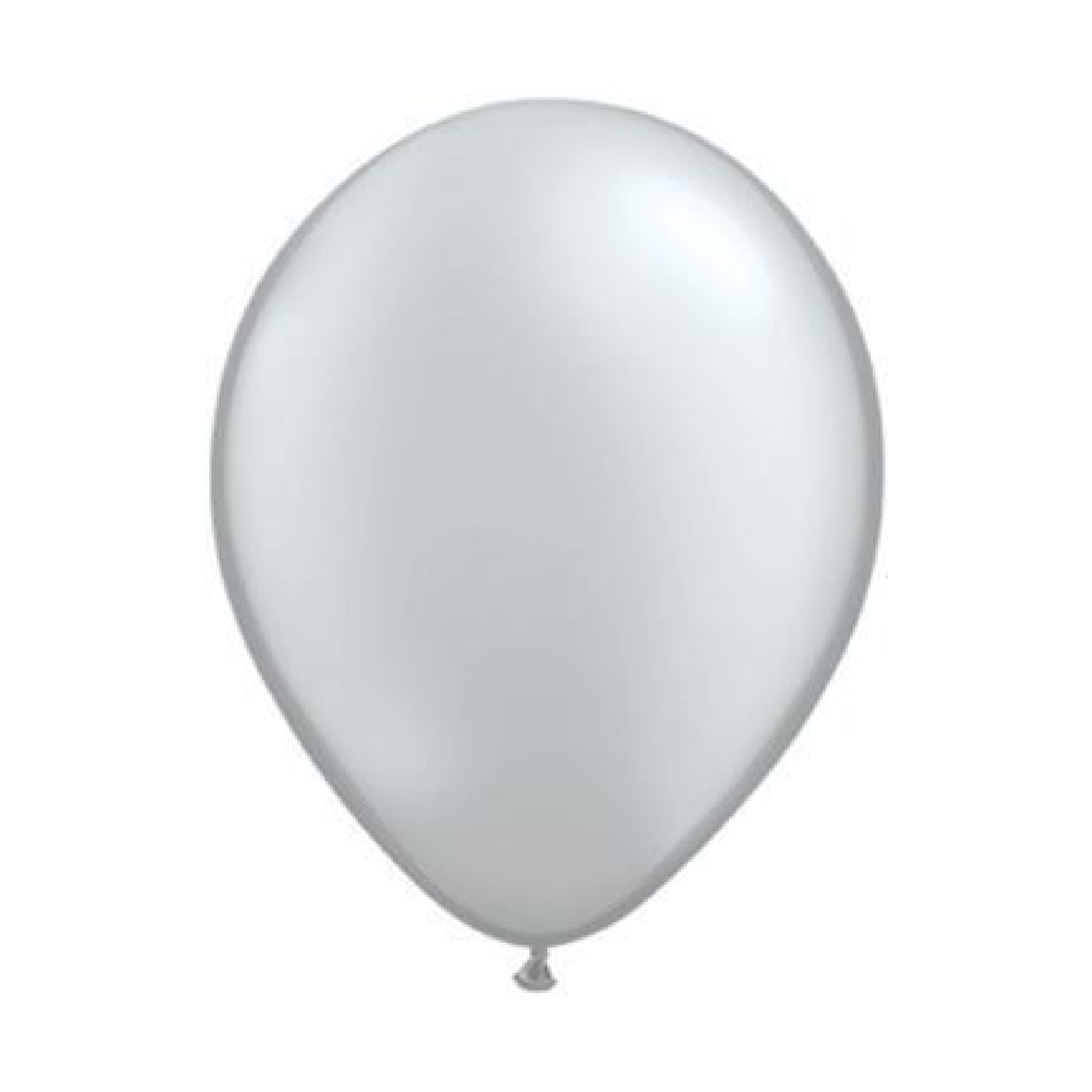 11 inch helium filled Pearl Silver Latex balloon