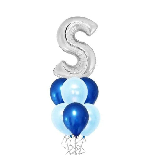 Pick a letter - blue ocean balloon bouquet