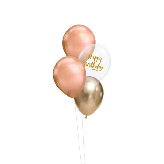 Happy Birthday Balloon Bouquet of 4