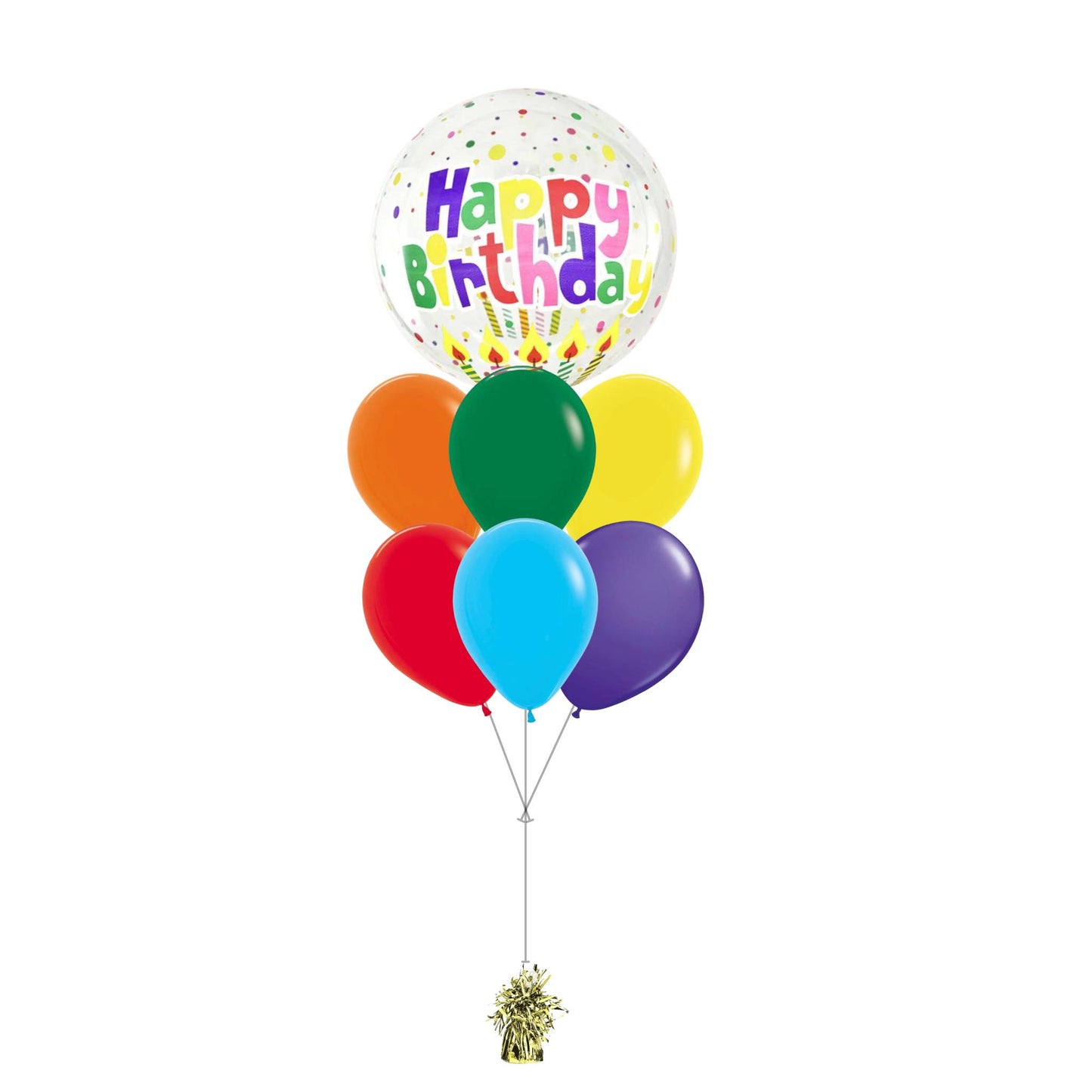 18 inch helium filled birthday bubble balloon