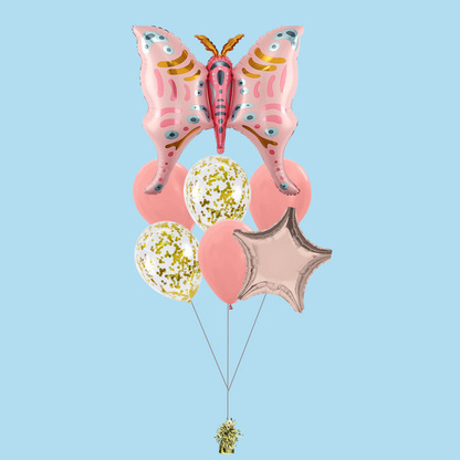 Cute Pink Butterfly Foil Balloon