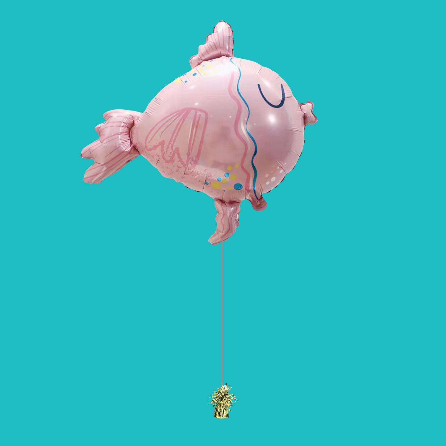 Pink Pouty Fish Foil Balloon