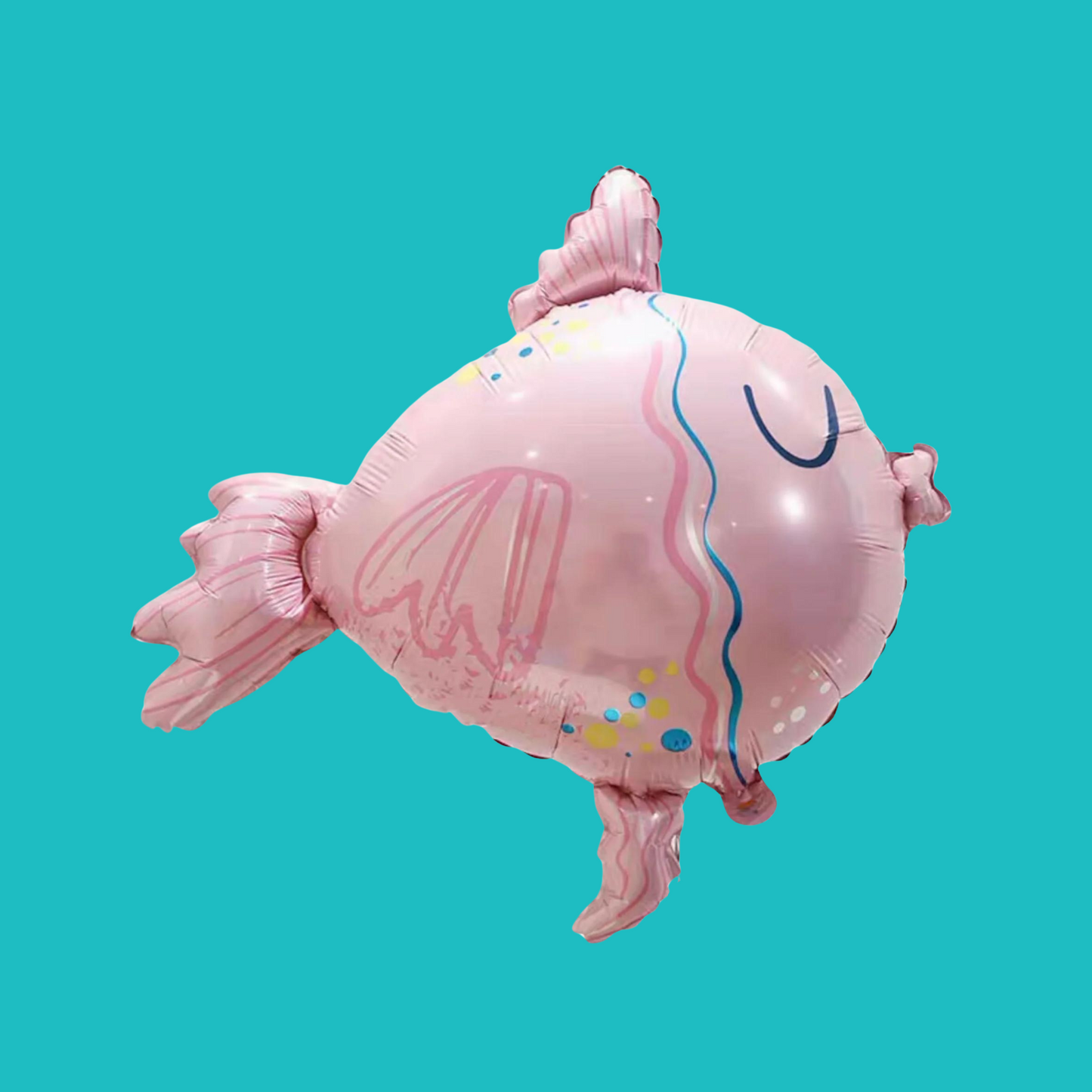 Pink Pouty Fish Foil Balloon