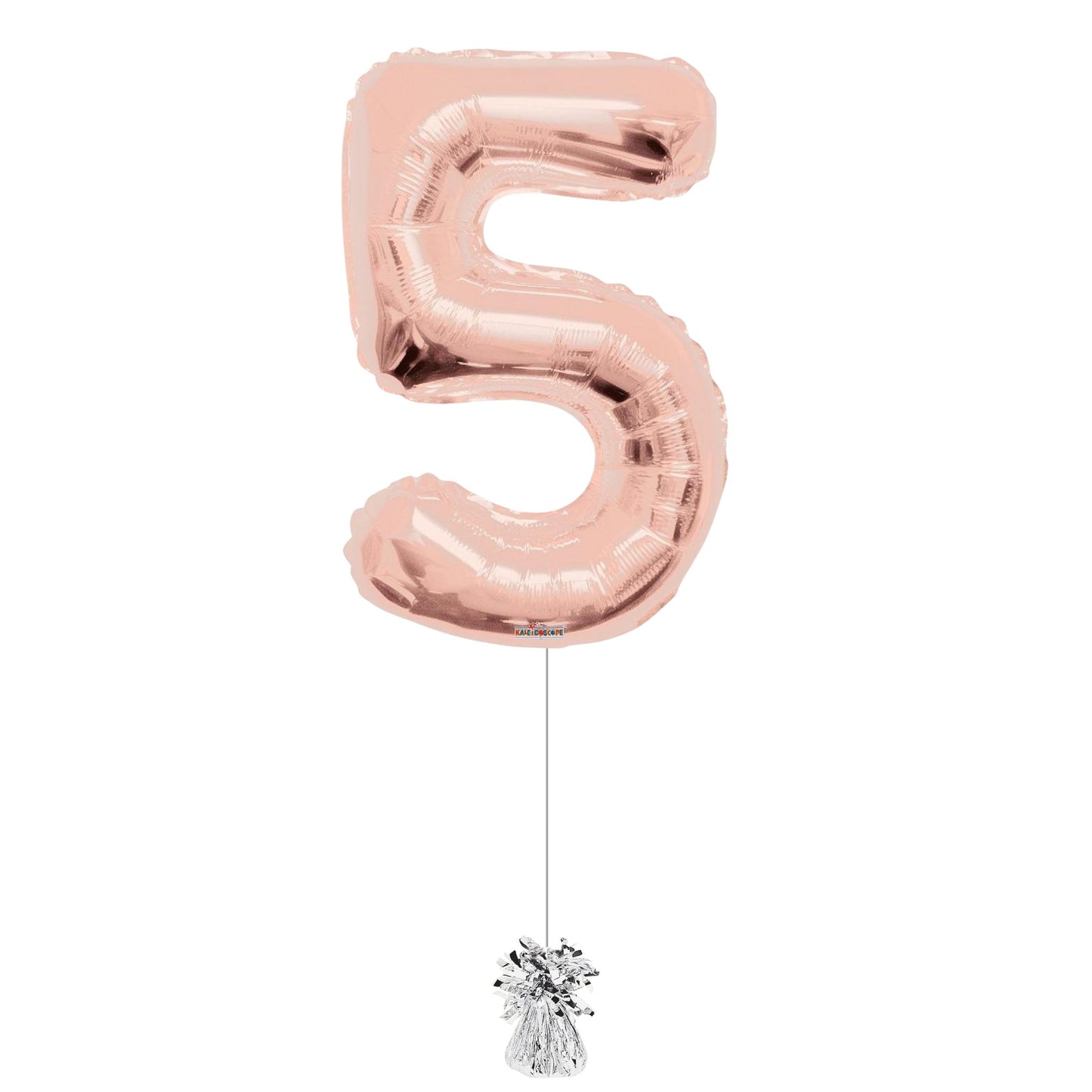 34 inch Rose Gold Balloon Number 5 Helium filled