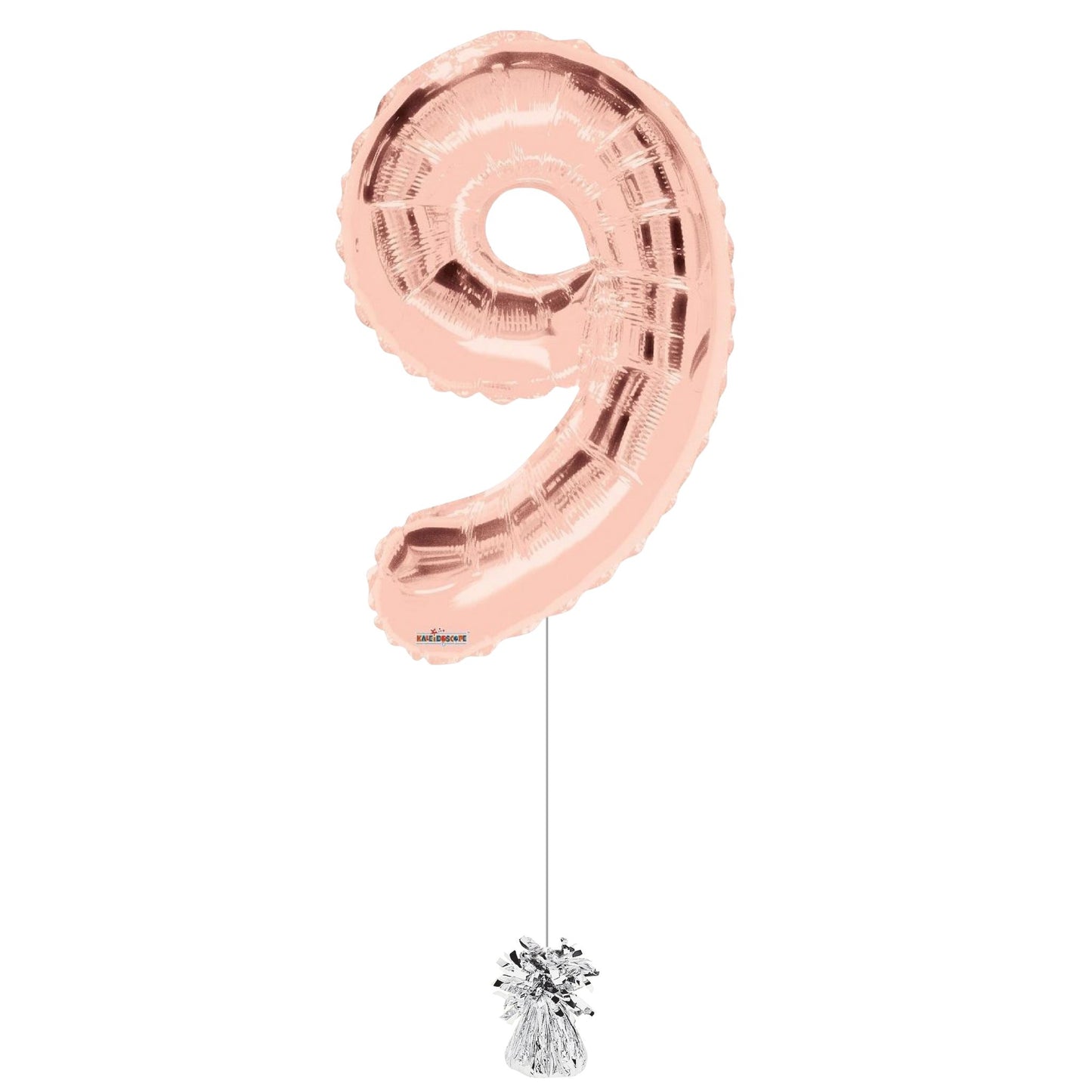 34 inch Rose Gold Balloon Number 9 Helium filled