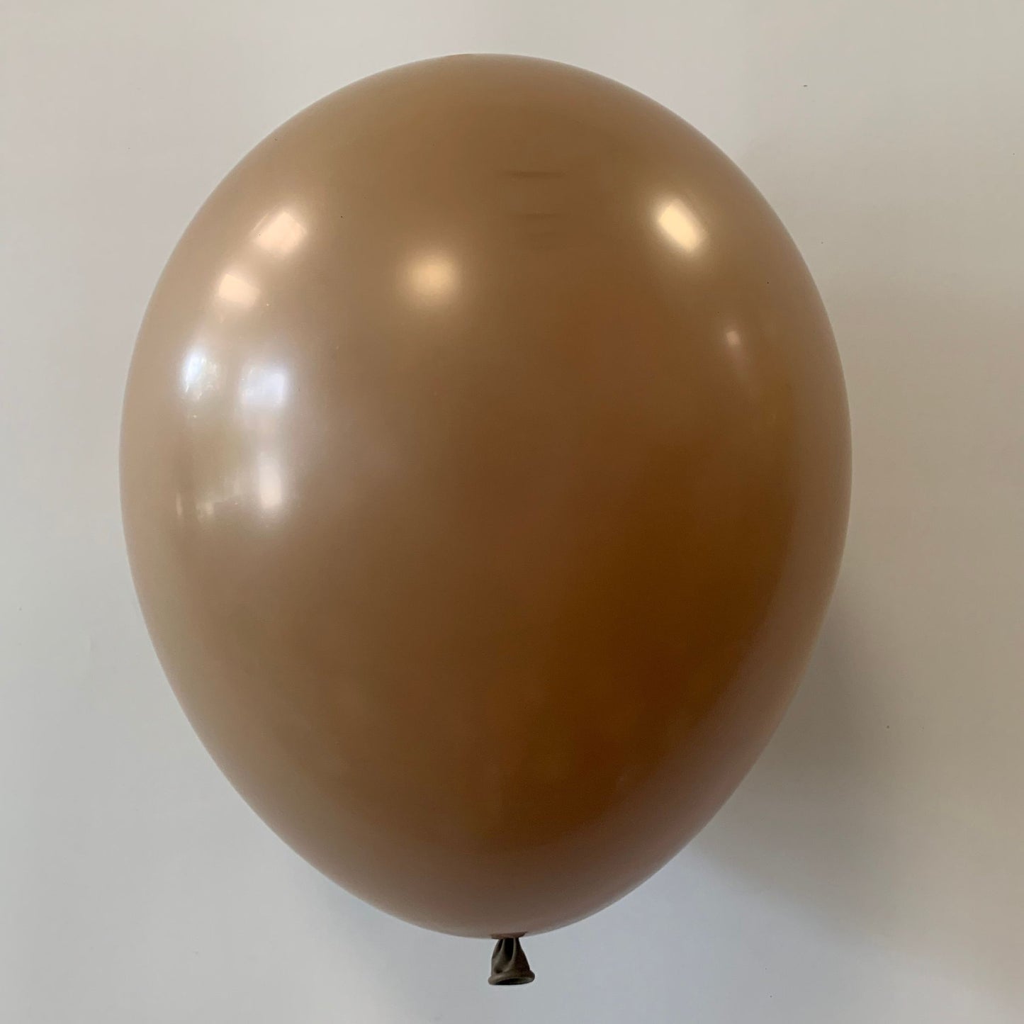 11 inch helium filled Mocha Brown latex balloon