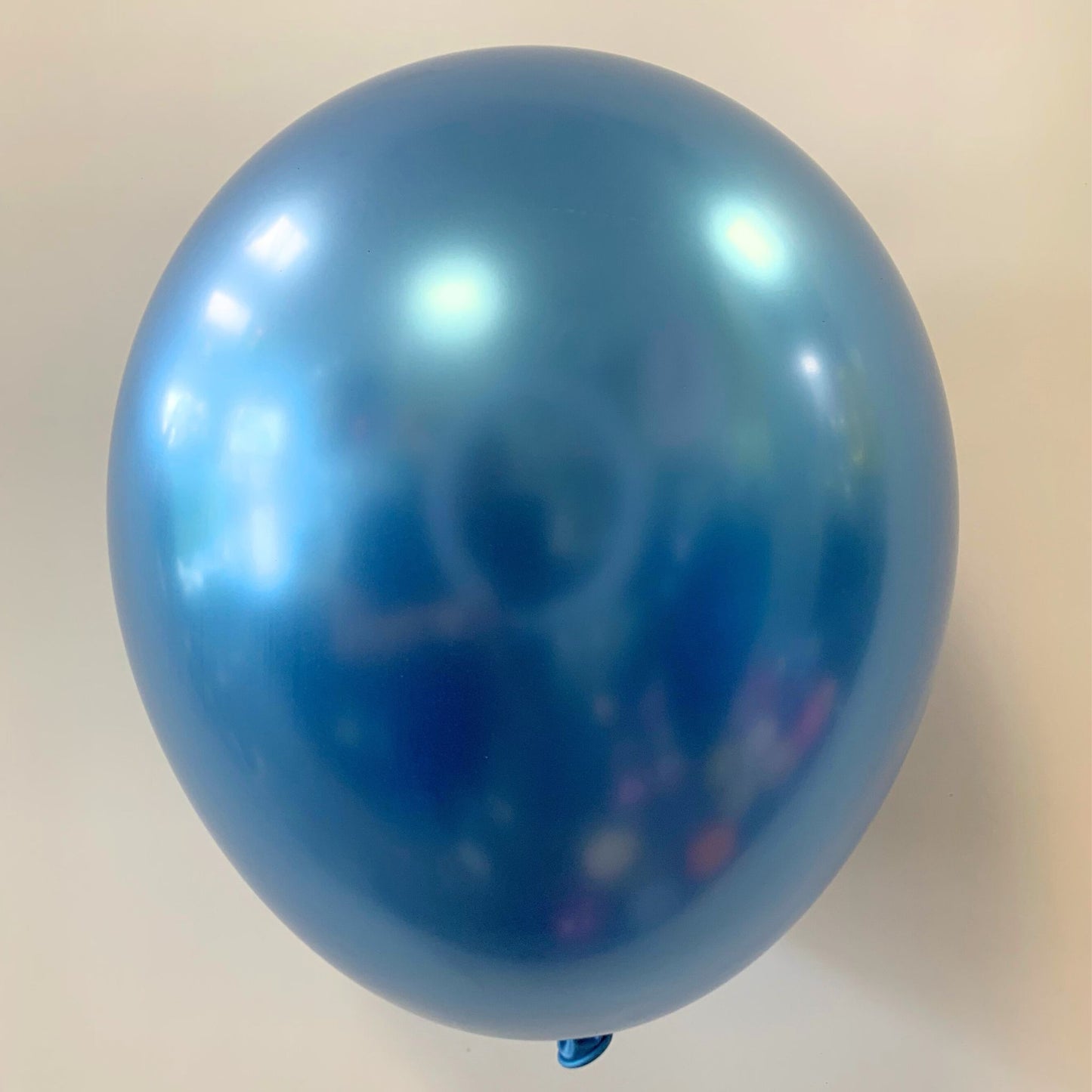 11 inch helium filled Chrome Blue latex balloon