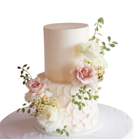 Charming Floral Wedding Elegance Cake